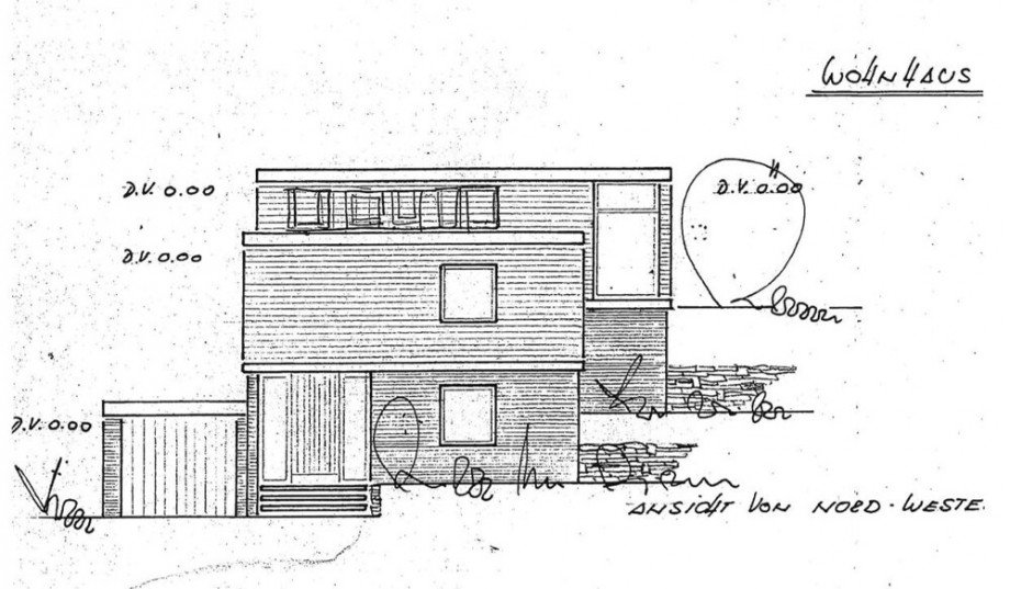 Schnitt (Nord-West) Einfamilienhaus Beilstein