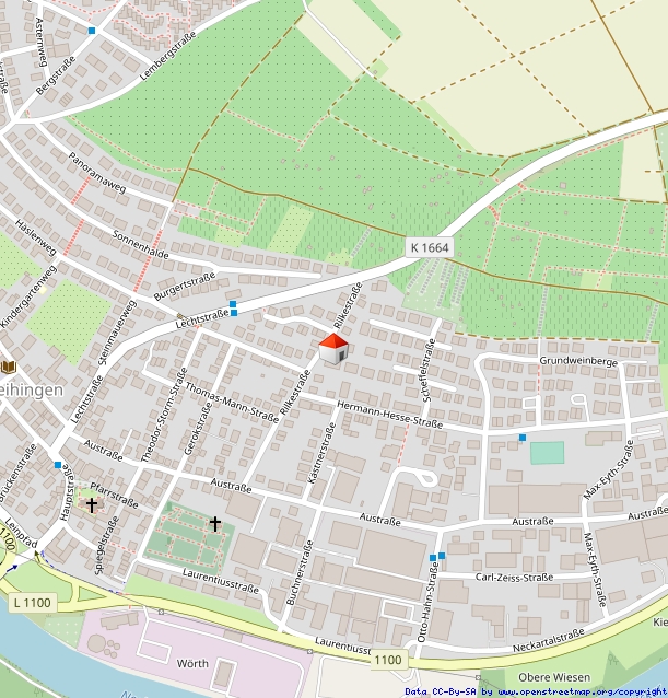 Lage des Objekts Erdgeschosswohnung Ludwigsburg