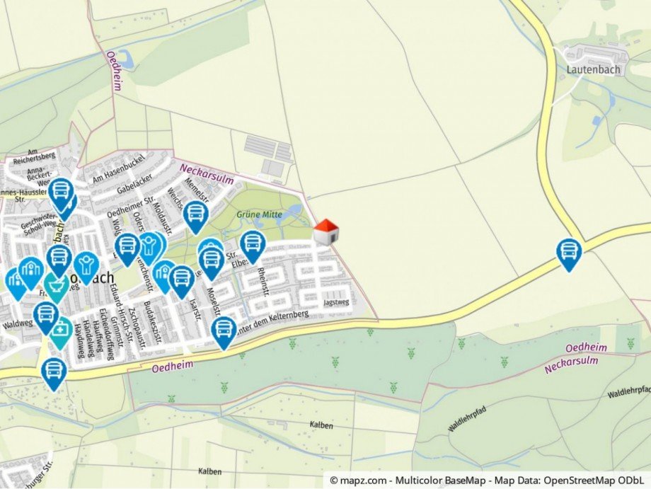 Geolyzer Kartenausschnitt Etagenwohnung Neckarsulm / Amorbach