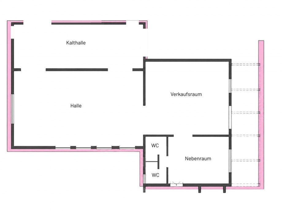 Grundriss Halle / Lager / Produktion Beilstein
