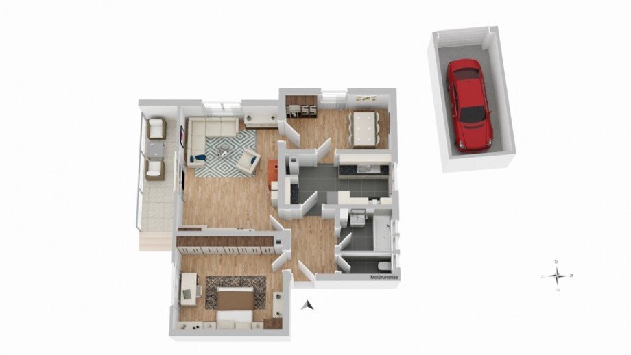 Grundriss EG Doppelhaush�lfte Kornwestheim