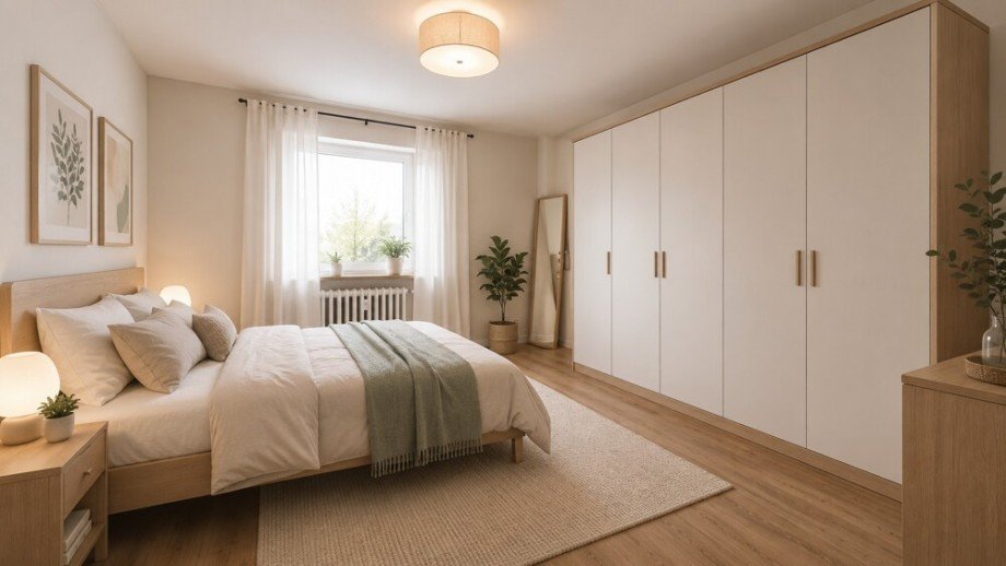 Schlafzimmer_KI bearbeitet Etagenwohnung Asperg