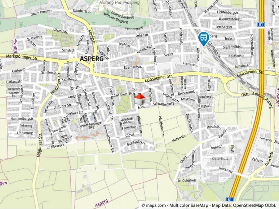 Lageplan Etagenwohnung Asperg